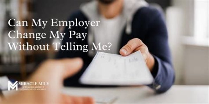 Can my employer change my pay date?