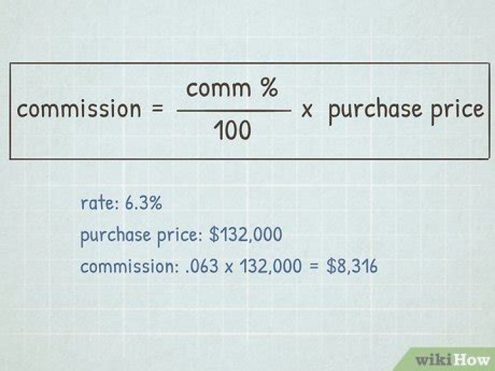 How do you calculate commission on sale of property?