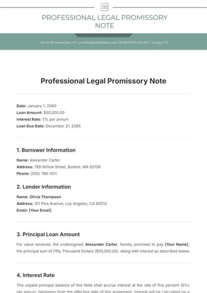 Is a promissory note is a legally binding document?