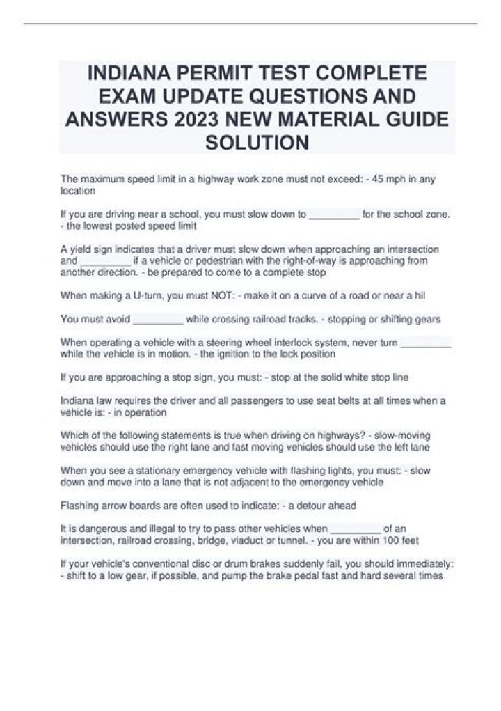 What do you need to take a permit test in Indiana?