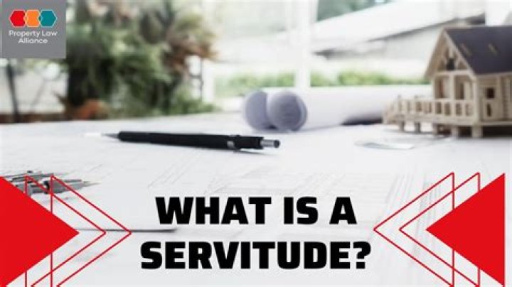 What does servitude mean in real estate?