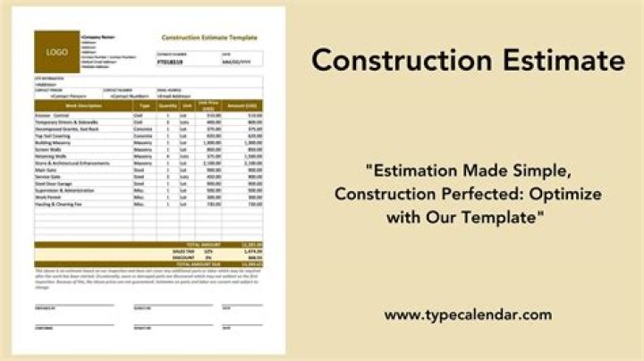 What is the purpose of a construction estimate?